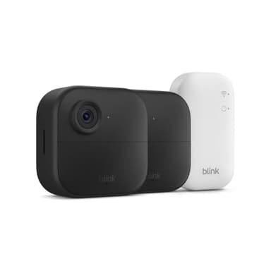 Blink Outdoor 4 - Pack de 2 caméras HD sans fil, vision nocturne, audio bidirectionnel. Sync Module inclus.