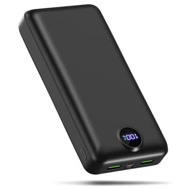 Power Bank Chargeur portable USB C à charge rapide 50 000 mAh 22,5 W avec 3 sorties et 2 entrées Écran LED Grande capacité Batterie externe pour iPhone, Samsung, iPad, etc