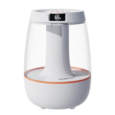 Humidificateur de chambre à coucher 3 L - Grand humidificateur d'air avec brume froide et chaude - Mini diffuseur portable intelligent avec mode huiles essentielles - Purificateur silencieux