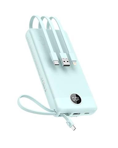 VEEKTOMX Chargeur Portable Intégré Câbles 20 000 mAh Banque d'énergie pour iPhone Charge Rapide USB C Banque de Batterie Pack Essentiel de Voyage Banque d'énergie pour iPhone, Samsung, iPad, Android