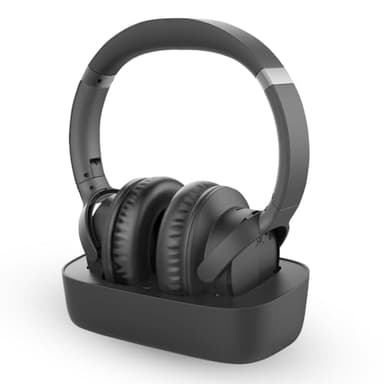 Avantree Ensemble - Casque sans fil pour télévision avec station de chargement, installation facile et ajustement confortable pour les personnes âgées, casque Bluetooth avec autonomie de 35 heures