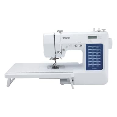 Machine à coudre et à quilter informatisée Brother CS7000X, 70 points intégrés, écran LCD, table large, 10 pieds inclus, blanche