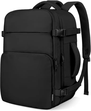 ZOMFELT Sac à dos de voyage pour homme et femme, sac à dos de bagage à main, Noir/blanc
