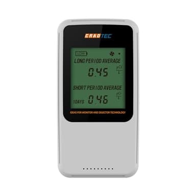Détecteur de radon numérique III, verre trempé, écran 300 DPI, facile à utiliser, blanc, Bq/M3, pCi/L, commutable, 3 piles AAA d'une durée de plus d'un an