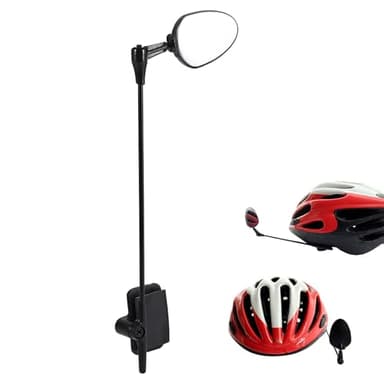 Rétroviseur pour casque - Rétroviseur pour casque ABS résistant - Rétroviseur réglable pour VTT, vélo de route avec vue