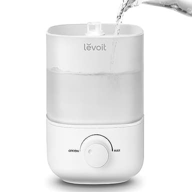 Levoit Humidificateurs pour chambre à coucher, 2,5 L, humidificateur d'air à brume froide à remplissage supérieur pour la chambre de bébé, les plantes, ultrasonique, arrêt automatique, sans BPA