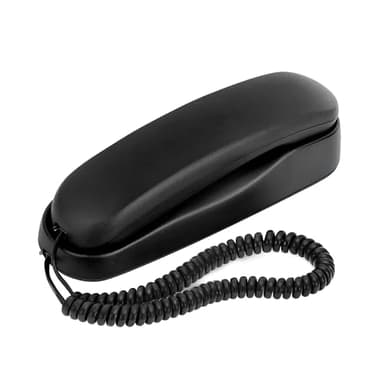 Uvital Téléphones filaires pour ligne fixe, téléphone mural pour téléphone fixe avec sonnerie forte, téléphone à la maison ou au bureau, appels clairs, aucune alimentation nécessaire, facile à utiliser, téléphone de bureau noir