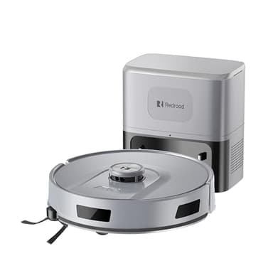 Redroad Robot aspirateur 20 000 Pa, robot aspirateur à vide automatique de 90 jours, navigation Lidar, robot aspirateur 5G/2,4 GWiFi, robot aspirateur auto-chargeur pour animal de compagnie, sol, tapis R11 gris