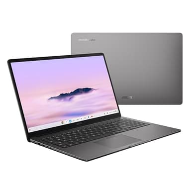 ASUS Chromebook Plus CX15 Ordinateur portable, 15,6" 16:9 FHD (1920 x 1080), écran antireflet, processeur Intel Core 3-N355, stockage 128 Go, RAM 8 Go, ChromeOS, gris rock, CX1505CTA-AS31-CB