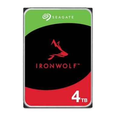 Seagate IronWolf ST4000VNZ06 Disque dur interne NAS 4 To – CMR 3,5 po – SATA 6 Go/s 5900 tr/min 64 Mo de cache pour stockage réseau RAID, service de sauvetage – Emballage sans frustration