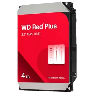 Western Digital WD40EFZZ Disque dur interne NAS WD Red Plus 4 To – 5400 tr/min, SATA 6 Go/s, CMR, 128 Mo de cache, 3,5"