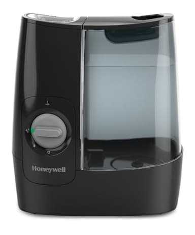 Honeywell – HWM845BC – Humidificateur à vapeur chaude apaisant et confortable, noir, avec godet pour huiles essentielles, arrêt automatique, large ouverture du réservoir, vapeur chaude visible