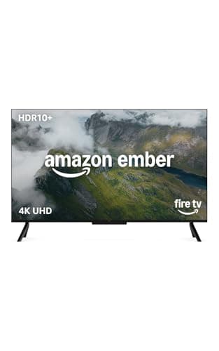 Amazon Ember Série 4 43 po (dernier modèle), télévision intelligente 4K Ultra HD avec télécommande vocale Alexa, HDR10+, processeur rapide, expérience ambiante, télévision gratuite et en direct