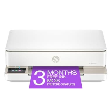 HP Envy 6155e Imprimante à jet d'encre couleur tout-en-un sans fil, impression, numérisation, copie, impression recto verso, idéale pour la maison, 3 mois d'encre incluse (714L5A)
