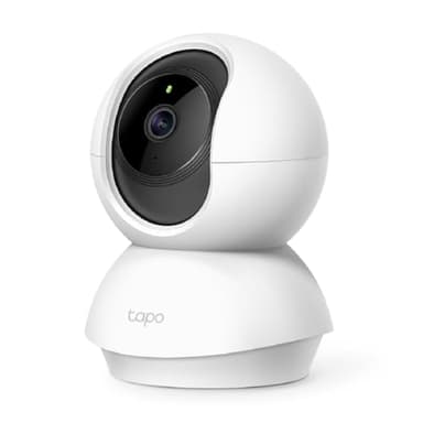 TP-Link Tapo Caméra de sécurité intérieure intelligente Pan/Tilt, suivi de mouvement à 360°, caméra WiFi Full HD 1080p pour animal de compagnie/bébé, vision nocturne, audio bidirectionnel, stockage