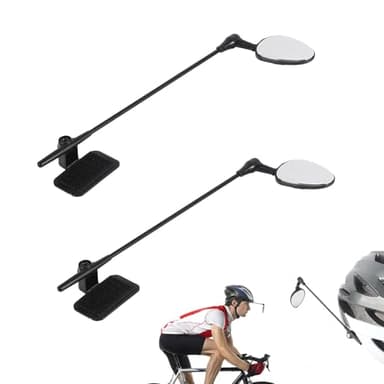 Lot de 2 rétroviseurs réglables pour casque de vélo - Rétroviseur léger pour vélo de montagne et vélo de route