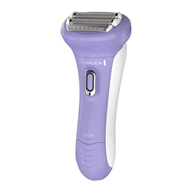 Remington Smooth & Silky Rasoir électrique pour femmes, rasoir à 4 lames à glissade douce et tondeuse pour bikini humide/sec avec bande d'huile d'amande