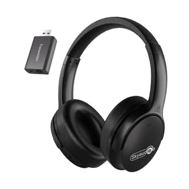 Skyaudio Casque TV sans fil pour personnes âgées avec émetteur USB - Compatible avec les entrées optiques, AUX et RCA