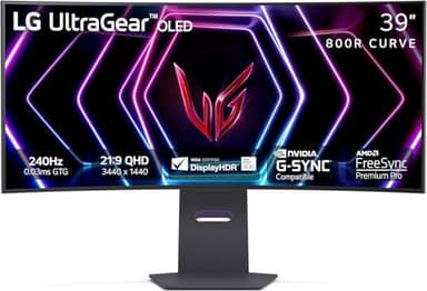 LG Écran OLED UltraWide 39'' QHD (3440 x 1440) avec temps de réponse de 0,03 ms et taux de rafraîchissement de 240 Hz
