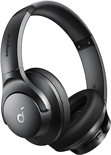 Soundcore par Anker Q20i Casque hybride Bluetooth avec suppression active du bruit, sans fil, écoutes supra-auriculaires, autonomie de 40 h avec ANC, audio haute résolution, grosses basses