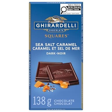 GHIRARDELLI Barre de chocolat noir au caramel et sel de mer, 138 g