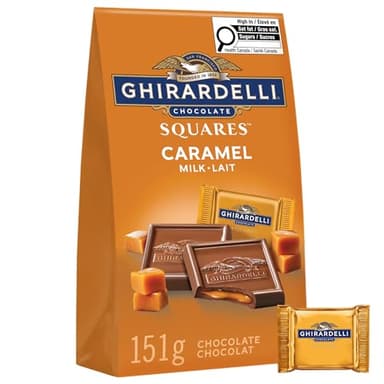 GHIRARDELLI Carrés de chocolat au lait caramel, sac de 151 g