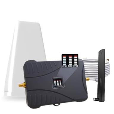 Amplificateur de téléphone portable pour la maison, bande de soutien 2/4/5/12/17/13 | Boost le signal de données 4G | Répéteur cellulaire 70 dB avec antennes à gain élevé | Booster cellulaire approuvé
