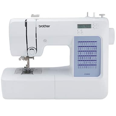 Machine à coudre informatisée Brother CS5055, 60 points intégrés, écran LCD, 7 pieds inclus, blanc