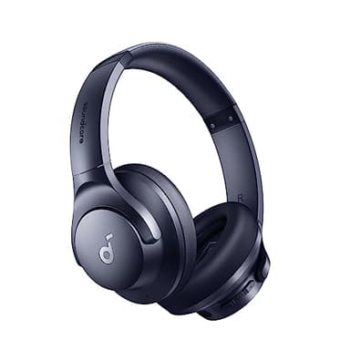 Soundcore par Anker Q20i Casque hybride Bluetooth avec suppression active du bruit, sans fil, 40h d'autonomie avec ANC, audio haute résolution, grosses basses, personnalisation via une application