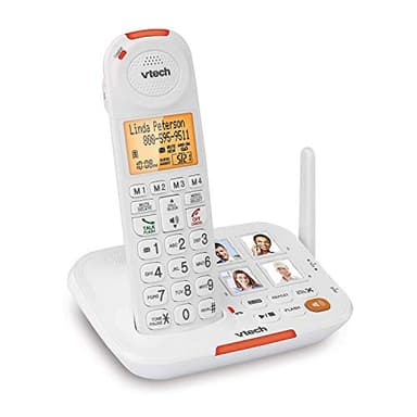 VTech CARELINE SN5127 Téléphone sans fil DECT 6.0 amplifié avec répondeur, grandes touches et affichage