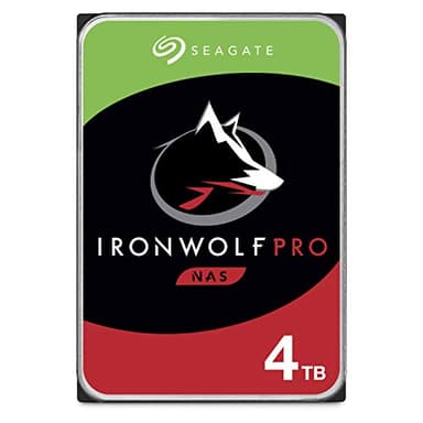 Seagate IronWolf Pro ST4000NEZ01 Disque dur interne NAS 4 To – 3,5 po SATA 6 Go/s 7 200 tr/min 128 Mo de cache pour stockage réseau RAID, service de récupération de données – Emballage sans