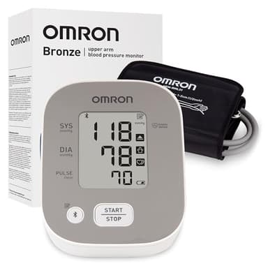 OMRON Tensiomètre Bronze pour le bras – Brassard de pression artérielle validé cliniquement – Utilisez l'application OMRON Connect pour des mesures illimitées