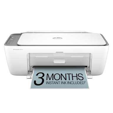 HP DeskJet 2855e Imprimante jet d'encre couleur tout-en-un sans fil, scanner, copieur, idéale pour la maison, 3 mois d'encre incluse (588S5A)