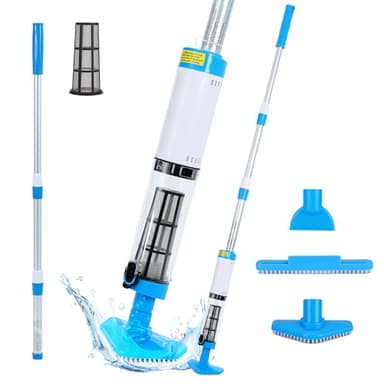Petit aspirateur 4 en 1 sans fil rechargeable pour piscine, spa, jacuzzi, 90 minutes, aspiration puissante de 30 l/min
