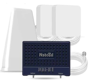 Amplificateur de téléphone portable pour la maison, jusqu'à 7 000 m², amplificateur de signal de téléphone portable avec 2 antennes intérieures bande 66/2/4/5/12/17/13/25 pour tous les transporteurs canadiens | Augmente le signal de données 4G | Approuvé par ISDE