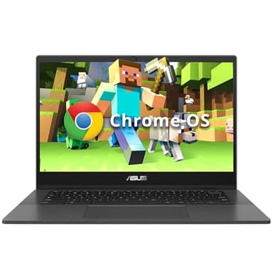 ASUS Chromebook CM1402 Ordinateur portable 14" FHD antireflet, MediaTek Kompanio 520, 4 Go de RAM, 64 Go eMMC, appareil photo 720p, Wi-Fi 6, Bluetooth, Chrome OS, gris gravité (renouvelé)
