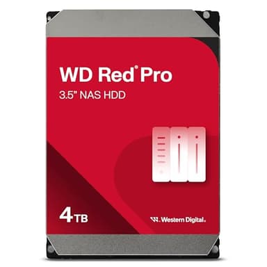 Western Digital 4 To WD Red Pro Disque dur interne NAS HDD - 7200 tr/min, SATA 6 Go/s, CMR, 256 Mo de cache, 3,5 po - WD4005FFBX