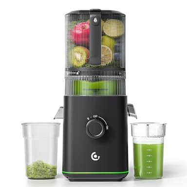 VANDISELL Presse-agrumes extra large de 16,5 cm, 3 en 1 (jus, sorbet et lait de noix) avec moteur de 600 W maximum et grande capacité de 2409,7 g, prédécoupé, haut rendement