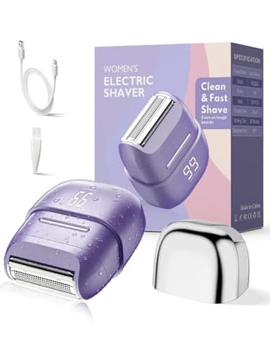 Rasoir électrique pour femme, rasoir étanche pour femme, rasoirs à double lame pour peaux sensibles, avec LED et USB, mini rasoir pour femme, pour les jambes, les bras, le bikini et le corps