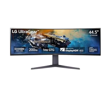 LG Ultragear™ 45GR65DC-B Écran de jeu DQHD 45" / VESA DisplayHDR™600 / DCI-P3 95 % (Typ.) / 200 Hz / VA 1ms (GtG) / AMD FreeSync™ Premium Pro