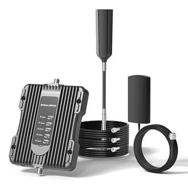 Booster de téléphone portable pour véhicule de camping-car, amplificateur de signal de téléphone portable compatible avec tous les transporteurs canadiens Bell, Telus, Rogers et plus encore, augmente le signal 5G/4G LTE/3G pour bande 4/12/17/13/5/2/25