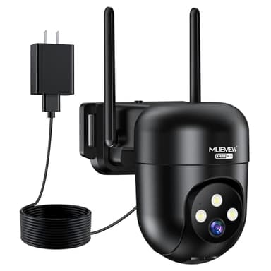 MUBVIEW 5G/2.4G WiFi Camera Surveillance Exterieur, Wired Outdoor Security Camera,360° Home Security Camera with AI Detection, IP66 Surveillance Cameras Outdoor,2K Night Vision, Black