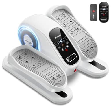 Machine elliptique sous bureau, appareil d’exercice électrique pour les personnes âgées, appareil d’entraînement elliptique silencieux et portable avec siège, fonction de vitesse à 12 niveaux et