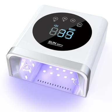 NAILGIRLS Lampe à ongles UV LED sans fil rechargeable 150 W pour ongles, séchage rapide des ongles en gel avec 4 réglages de minuterie, capteur automatique, séchage professionnel pour ongles des