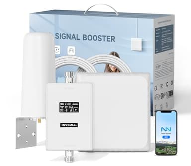 INVCALL Amplificateur de signal de téléphone portable pour maison 3G 4G LTE 5G jusqu'à 4 500 m² pour Bell, Rogers, Telus | Bande booster de téléphone portable 66/4/7 | Répéteur cellulaire double bande