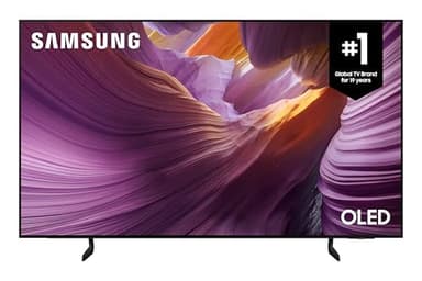 SAMSUNG Téléviseur intelligent OLED S85F 4K de 55 pouces, processeur AI Gen 2, HDR, 120 Hz, Contour Design, Q-Symphony, mode de jeu AI, hub de jeu, FreeSync Premium - [QN55S85FAEXZC] [Canada] (2025)