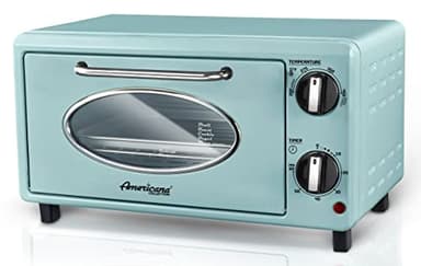Elite Gourmet par Maximatic Americana Collection ETO147M Four grille-pain de comptoir rétro style diner des années 50, Fonctions cuisson, toast, convient pour une pizza de 12,7 cm, contrôle de la