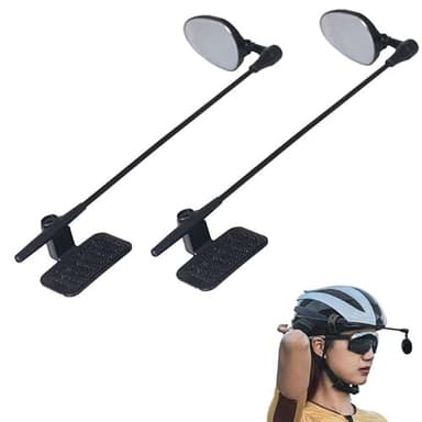 Rétroviseur pour casque de vélo, miroirs de vélo ajustables à 360 degrés - Miroirs de vélo pour cyclisme - Lunettes de soleil et lunettes de vue rétroviseurs pour vélo de montagne (2 pièces)