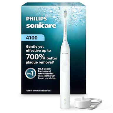 Philips Sonicare Brosse à dents électrique rechargeable avec capteur de pression, blanc HX3681/23 4100