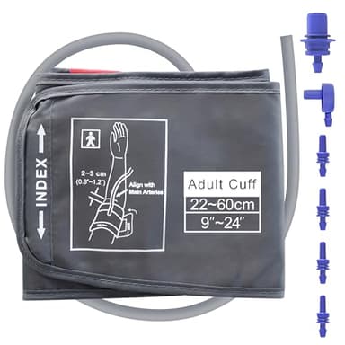 Brassard de tension artérielle extra grand pour bras épais - 22-60 cm de circonférence, compatible avec les tensiomètres Omron, 6 connecteurs - Remplacement pour brassards grands adultes et XL
